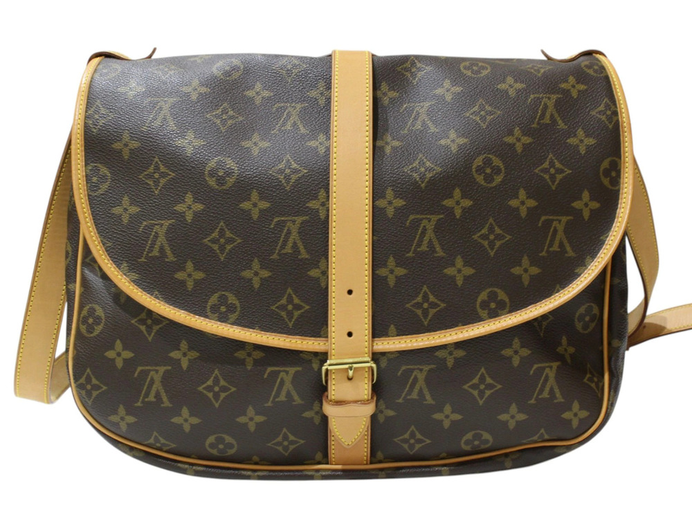 Louis Vuitton Bag Shoulder Monogram Brown Saumur Brown